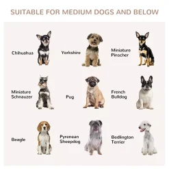 PawHut Dog Crate Furniture With Water-resistant Cushion, Dog Crate End Table With Double Doors, Indoor Pet Crate For Small Medium Dogs Indoor Use, White -PetPals Group shop 6260415 ALT3