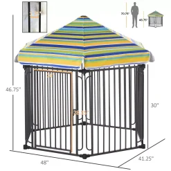 PawHut 48" X 41" Heavy-Duty Outdoor Pet Cage Kennel W/ Weather-Resistant Roof -PetPals Group shop 6261255 ALT2
