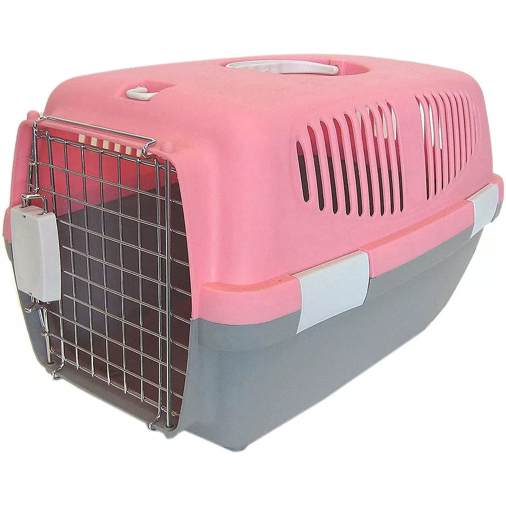 YML Small Plastic Carrier For Small Animal, Pink 3 YML Small Plastic Carrier For Small Animal, Pink